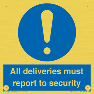 All deliveries must report to security